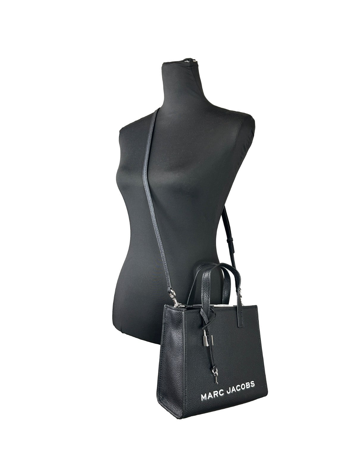 Bandolera Marc Jacobs Mini Grind de cuero negro