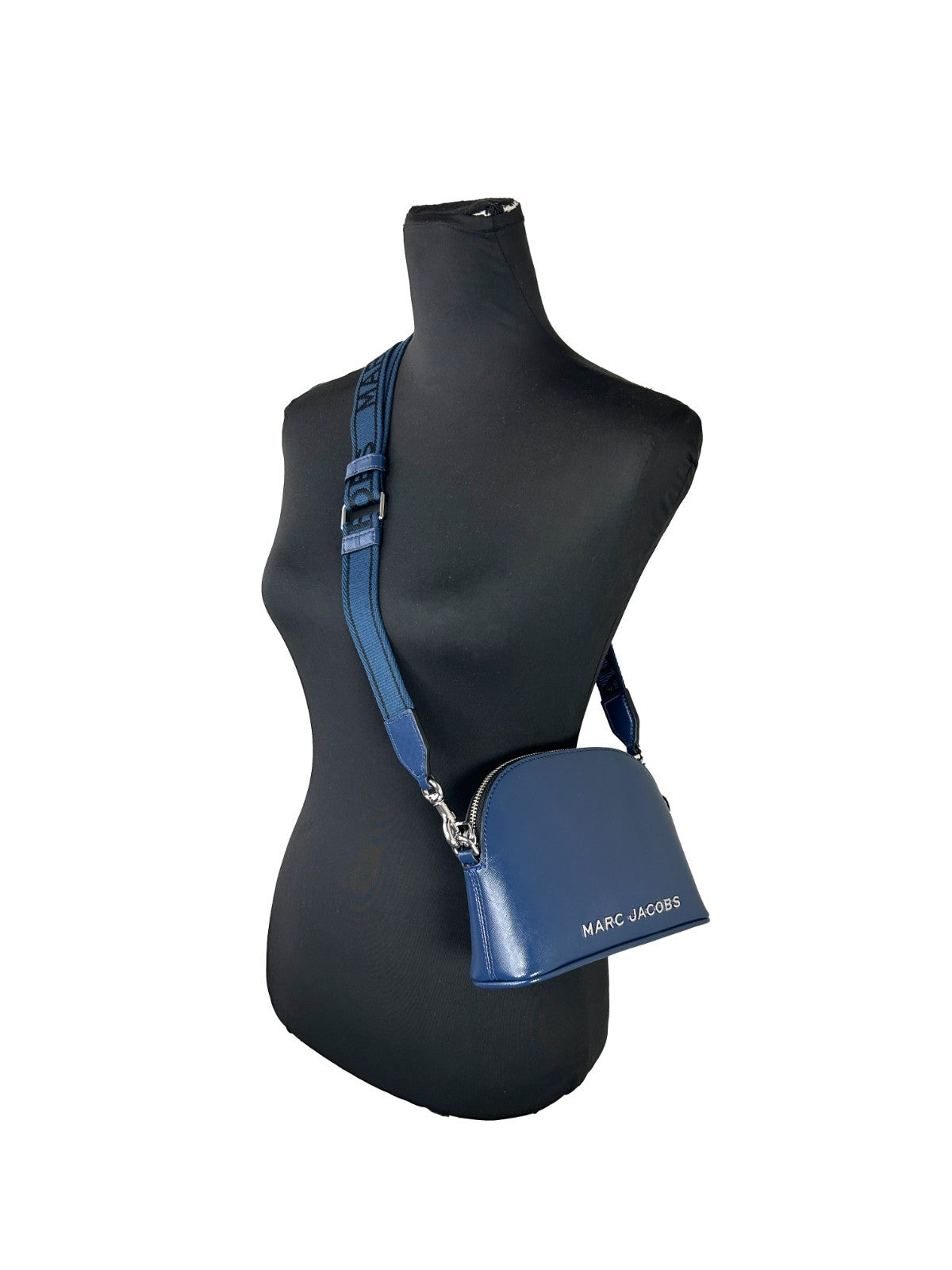 Bolso Bandolera Small Dome De Cuero Azul Intenso Marc Jacobs