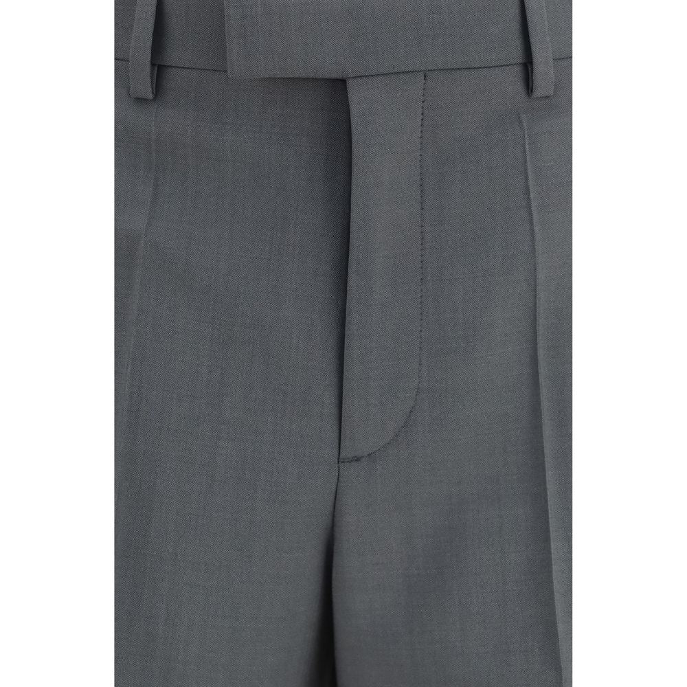 Valentino Garavani Grey Wool Dress Pants - Regular Fit