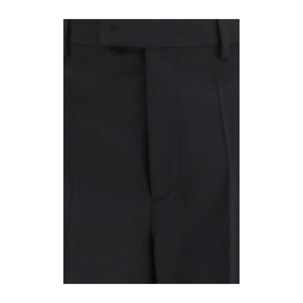 Pantalones Valentino Garavani de Lana Merina Ovis Aries Negros