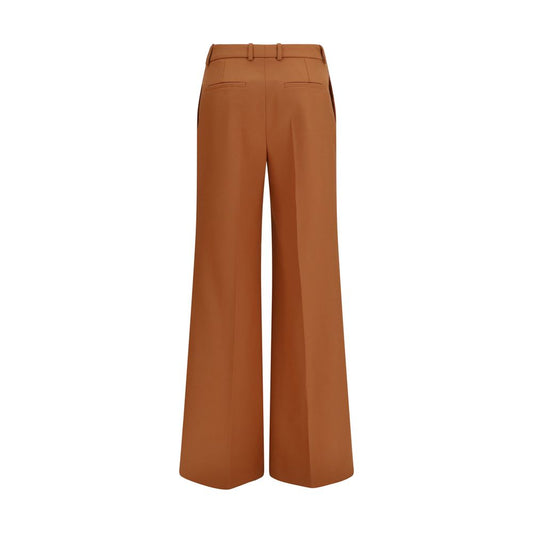 Pantalones acampanados Chloé de algodón naranja