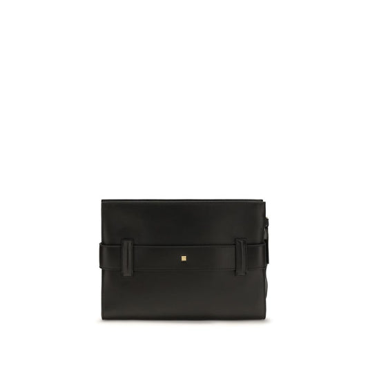 Bolso de mano Balmain Negro de Piel de Cordero Ovis Aries