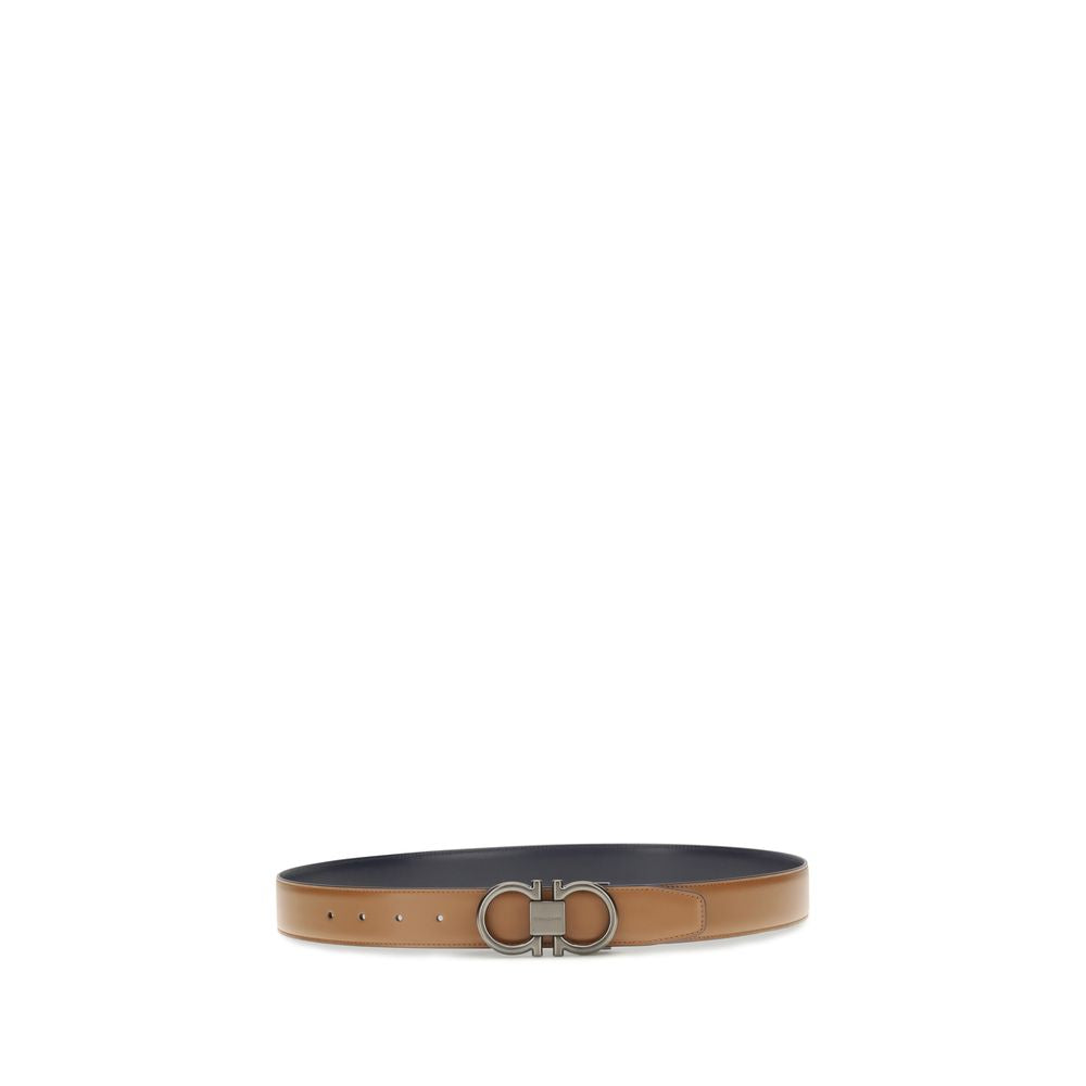 Cinturón Regular Ferragamo De Cordobán Beige Colección Bos Taurus