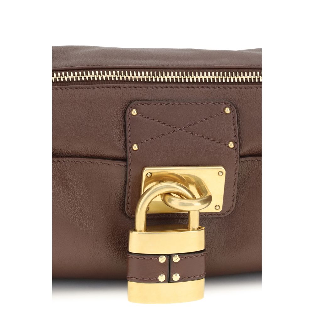 Chloé Bolso De Hombro De Piel De Becerro Marrón Bos Taurus