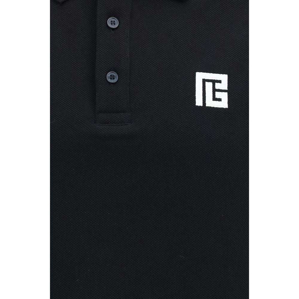 Polo Balmain de algodón negro