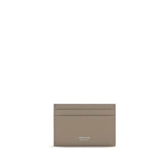 Billetera Ferragamo de piel de becerro color beige Bos Taurus
