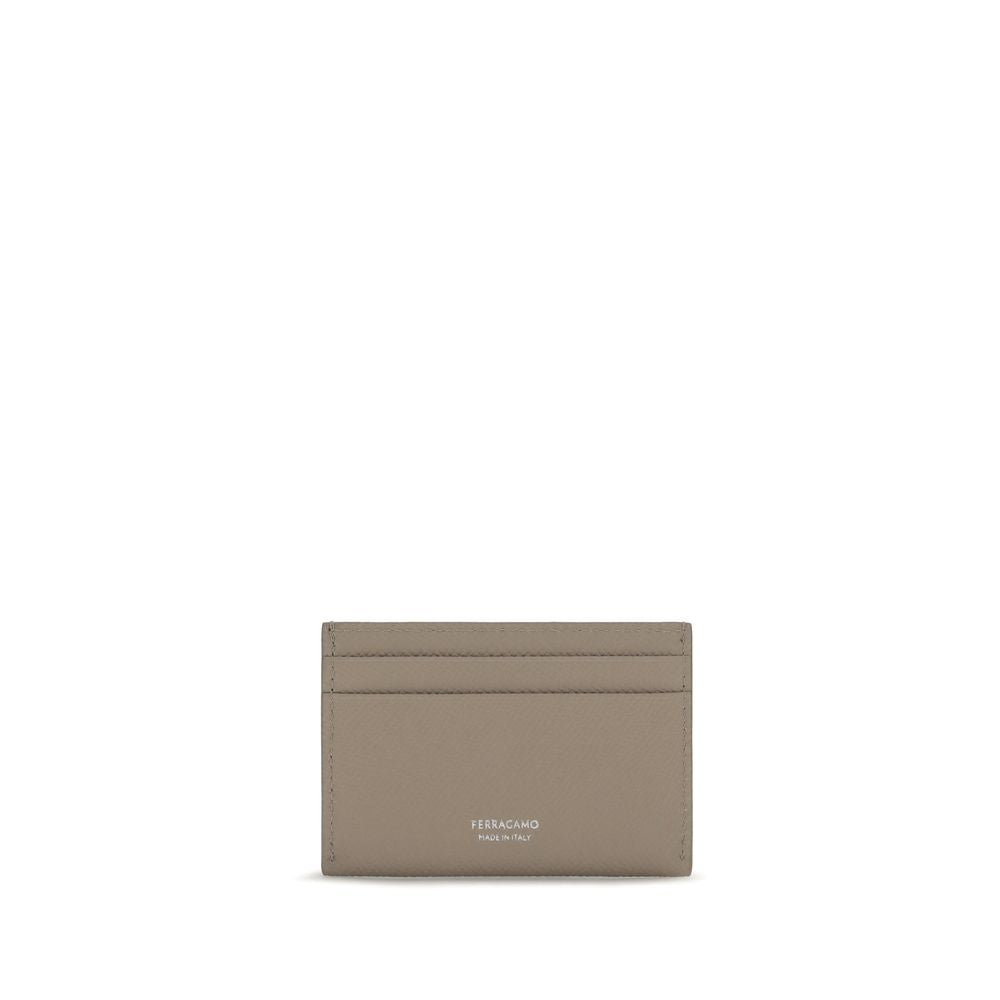Billetera Ferragamo de piel de becerro color beige Bos Taurus