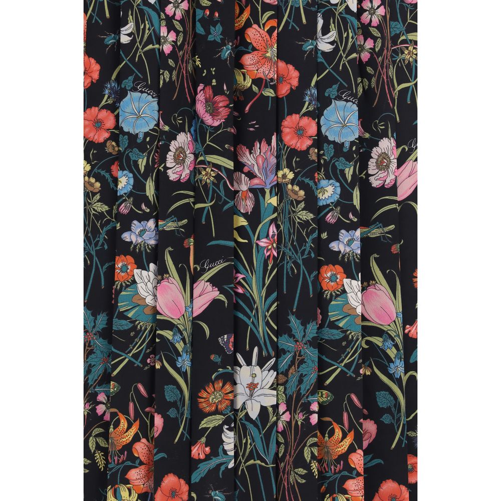 Gucci Multicolor Silk Midi Skirt - Natural and Soft Texture