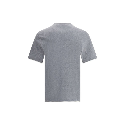Camiseta de algodón gris Brunello Cucinelli