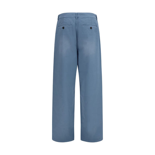 Pantalones Casuales De Algodón Miu Miu Color Azul