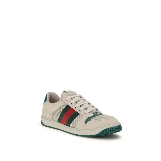 Zapatillas Gucci Screener En Malla Beige Silueta Deportiva