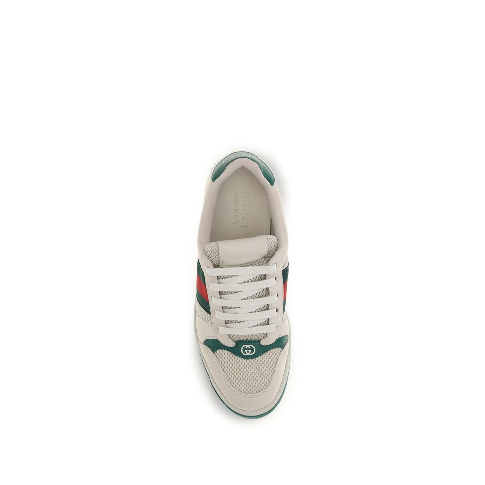 Zapatillas Gucci Screener En Malla Beige Silueta Deportiva
