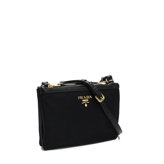 Prada Bolso De Bandolera De Nilón Negro Resistente