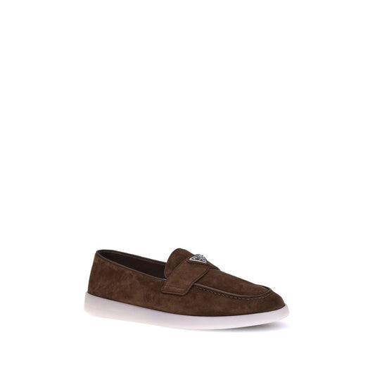 Prada Mocasín Slip On De Piel De VacunoMarrón Bos Taurus