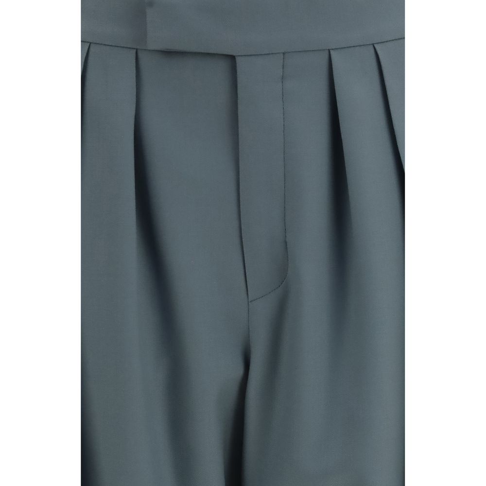 Pantalones de vestir Chloé Oves Aries de lana bicolor