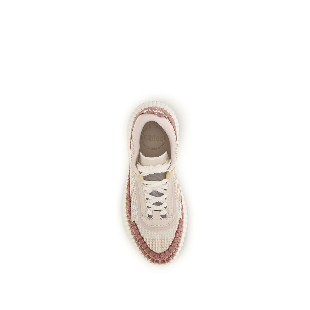Zapatillas Chunky De Nylon En Beige Modelo Nama Chloé