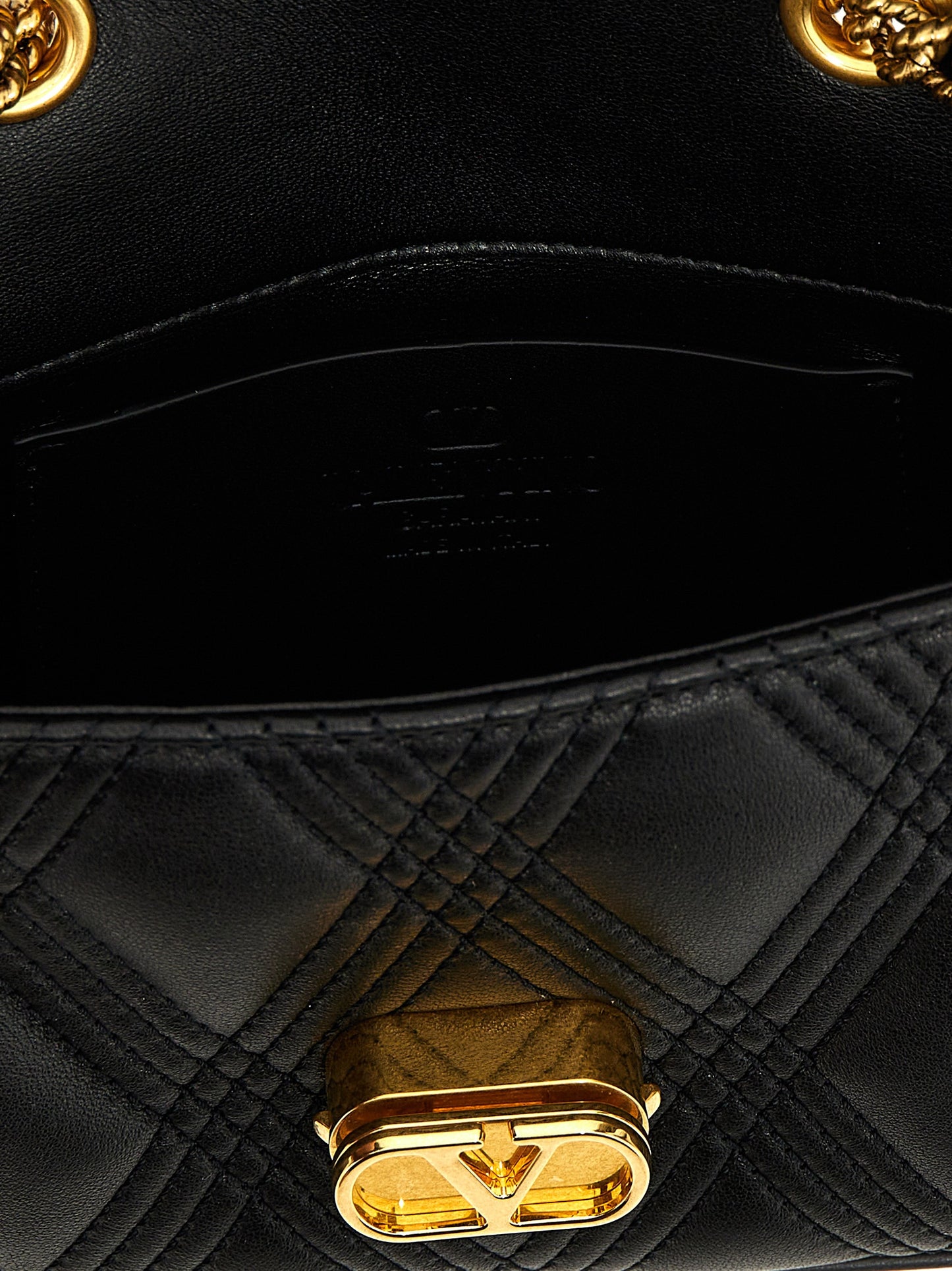 Bolso de hombro Valentino Garavani negro de piel de cordero