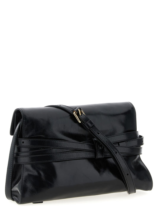 Sac bandoulière Moschino en cuir noir