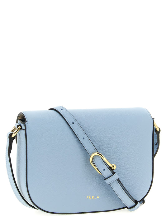 Bolso bandolera Furla de piel de becerro azul