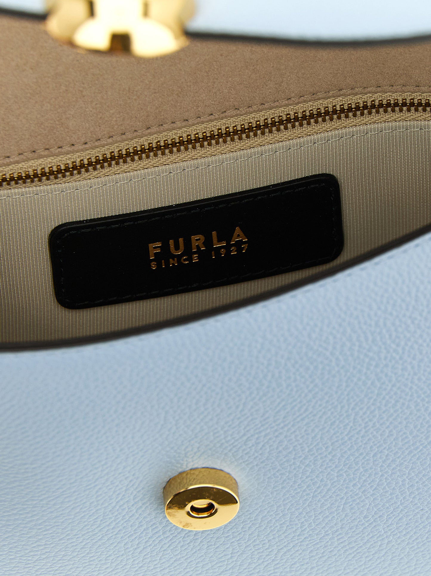 Sac bandoulière Furla en cuir de veau bleu