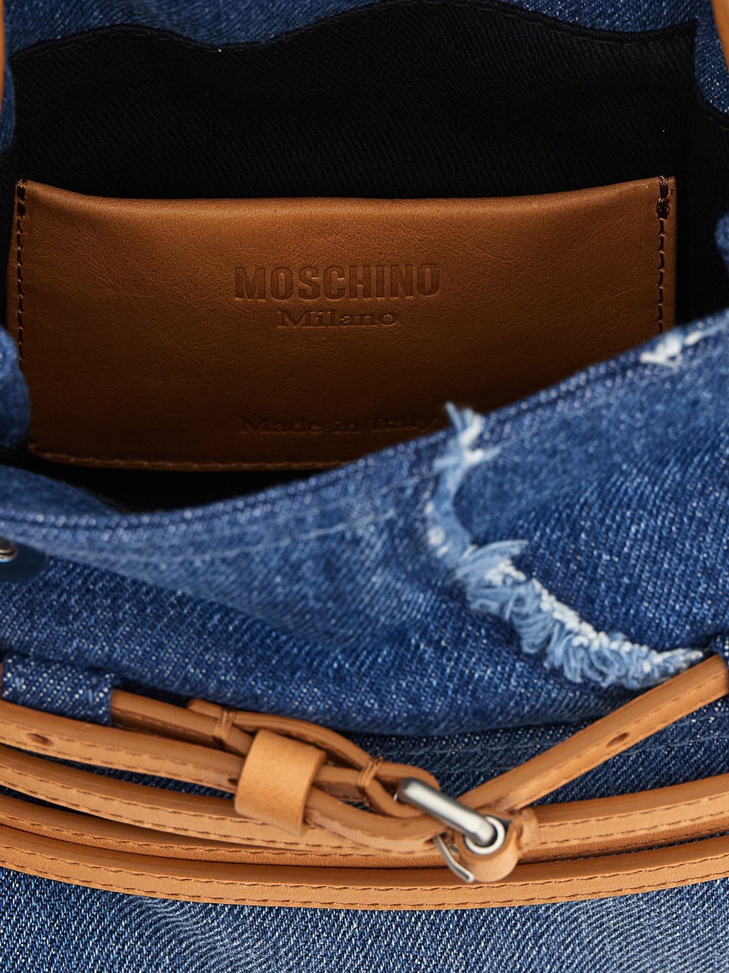 Bolso de mano Moschino de algodón azul
