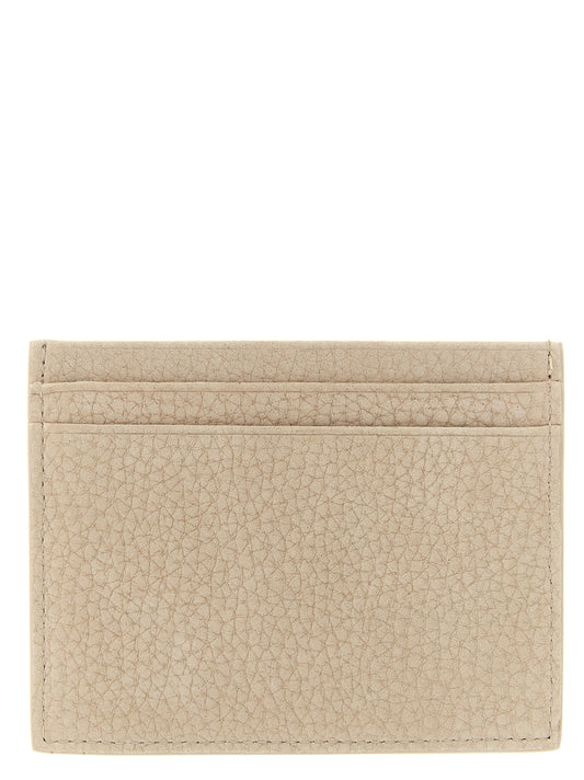 Tarjetero Christian Louboutin de piel de becerro beige