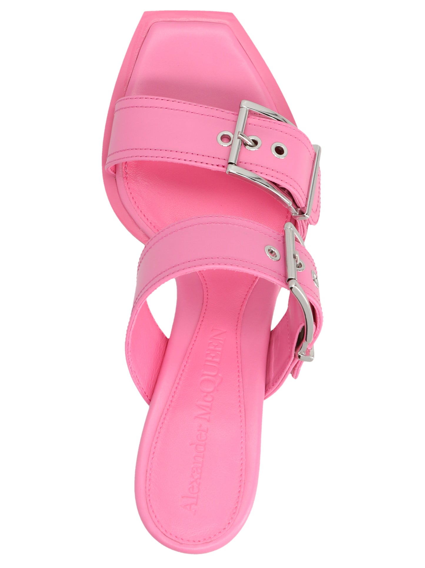 Sandales à talon aiguille en cuir multicolore Alexander McQueen