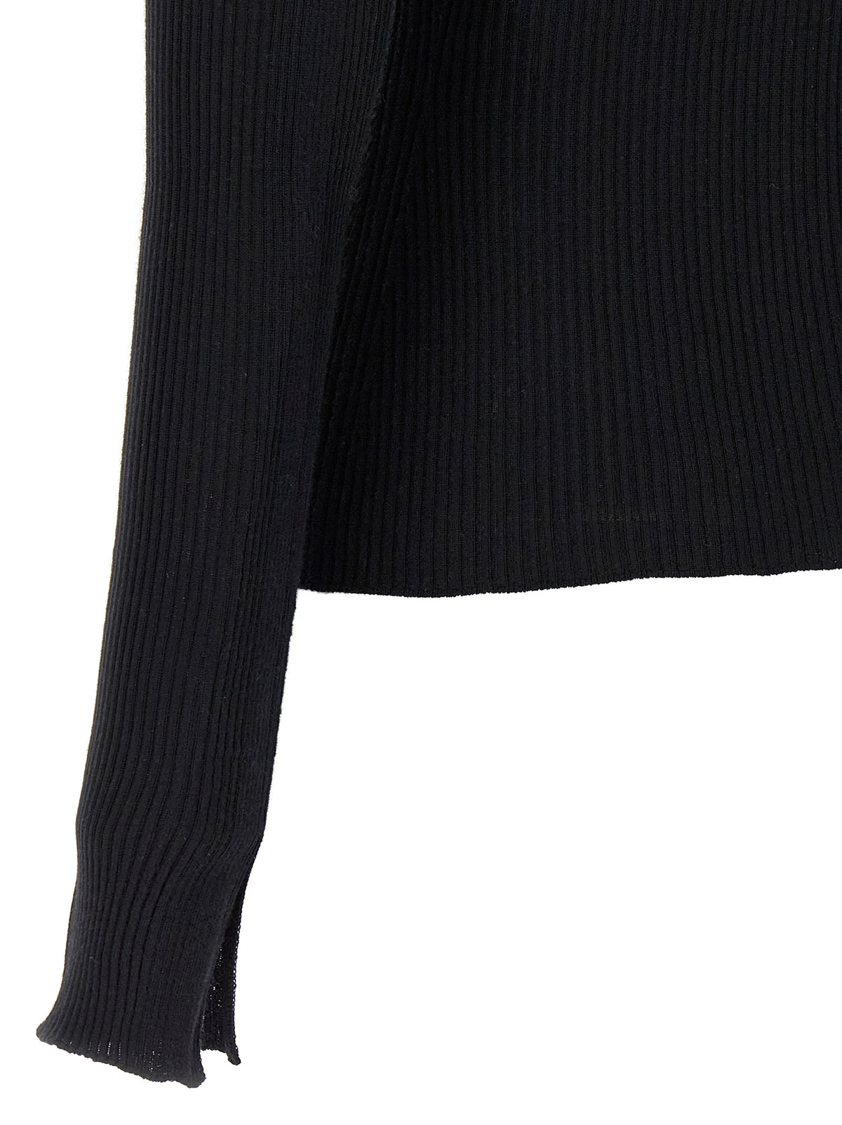 Cárdigan De Cachemira Negro Lanvin - Silueta Moderna