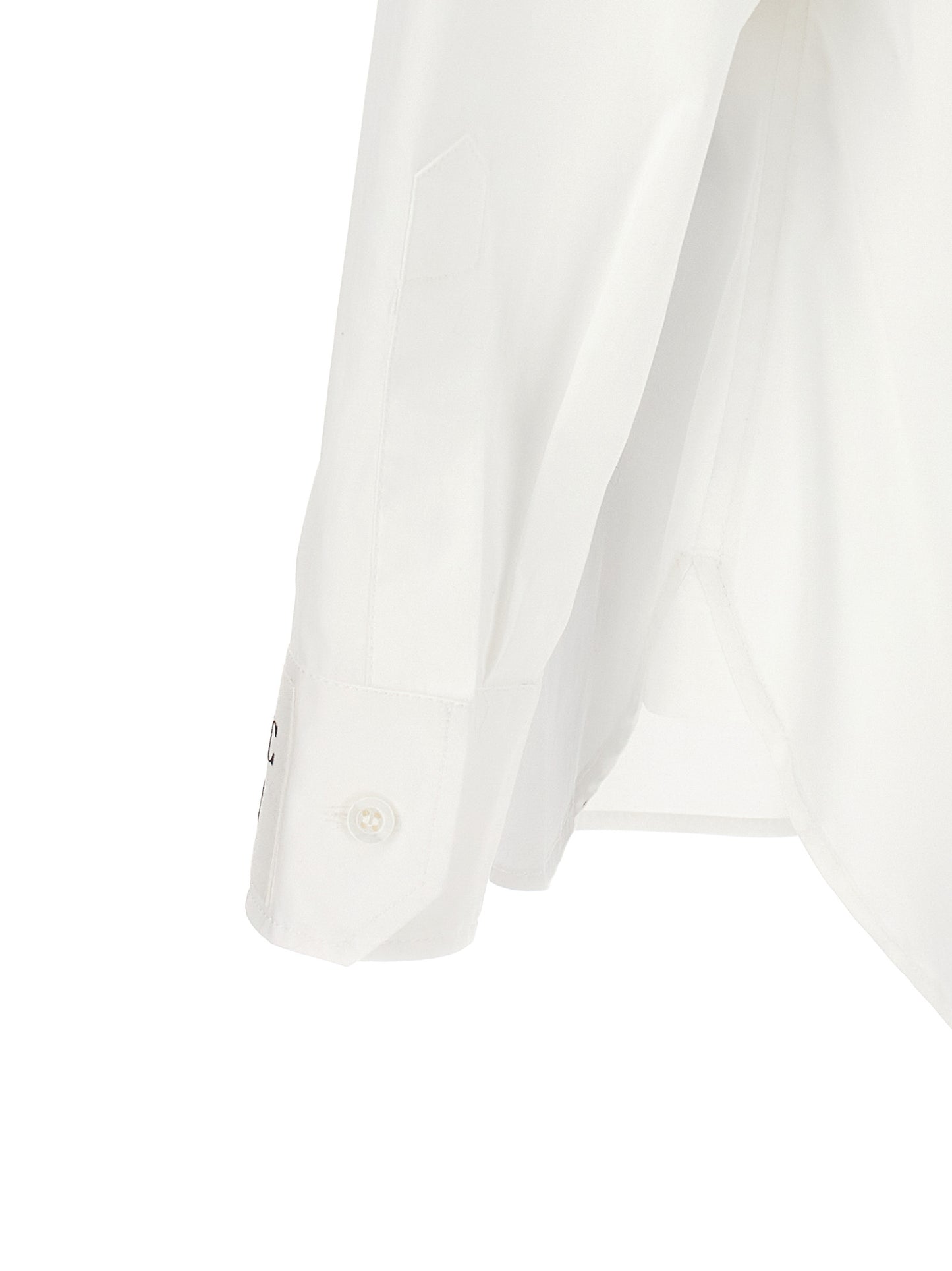 Camisa Moschino De Algodón Blanco Corte Clásico Moderno