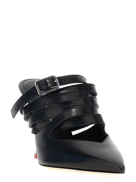 Alexander McQueen Bombas de Tacón Alto en Negro Vacuno