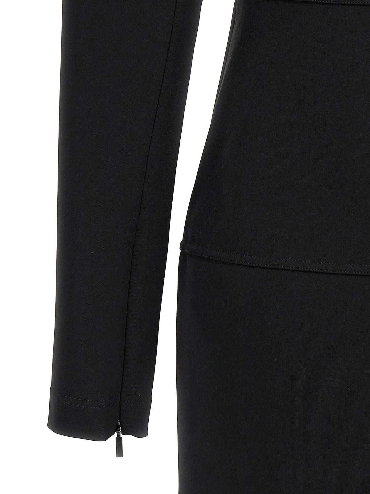 Robe midi Fendi en viscose noire à la coupe définie