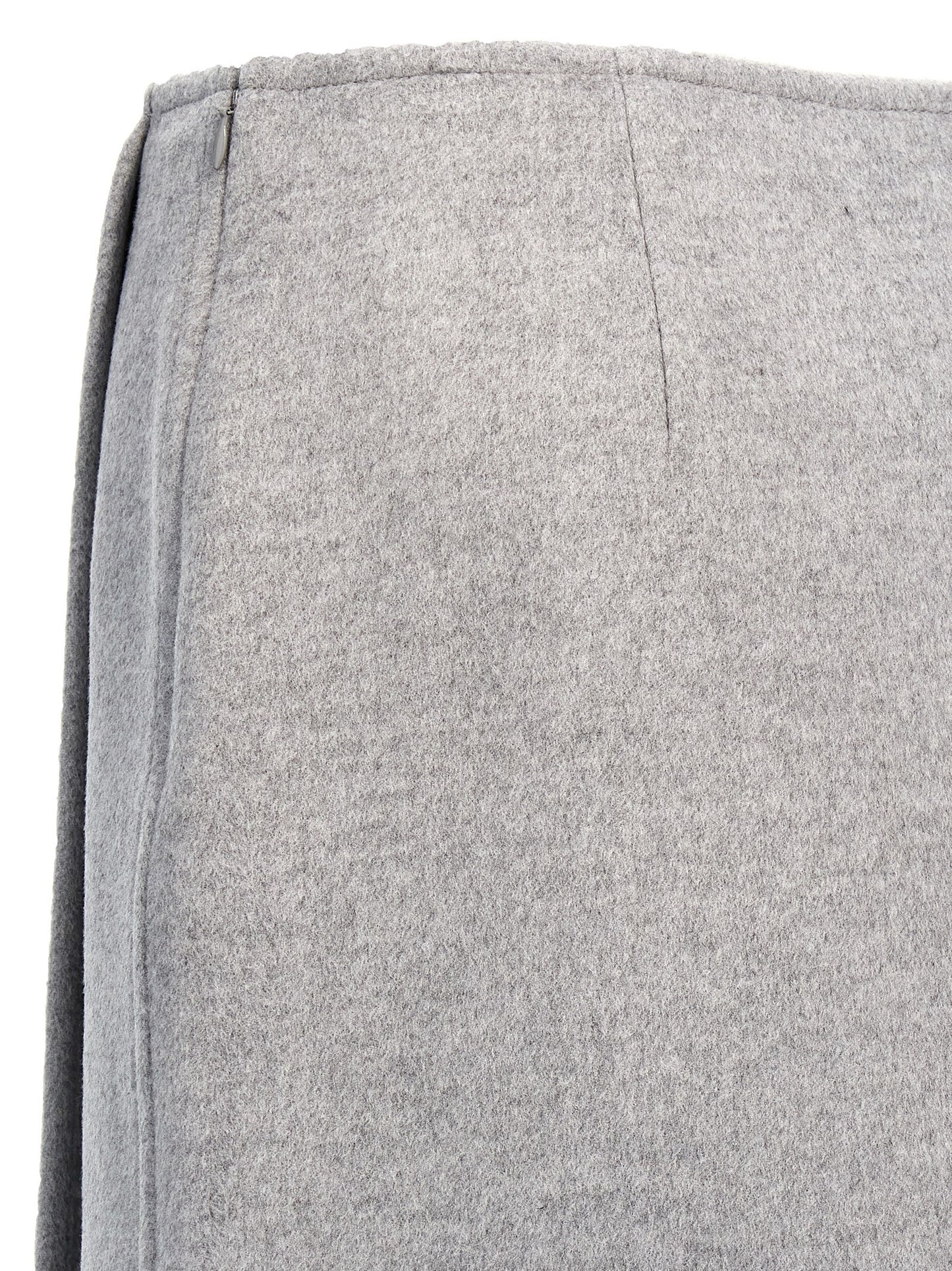 Falda larga de lana gris Tory Burch