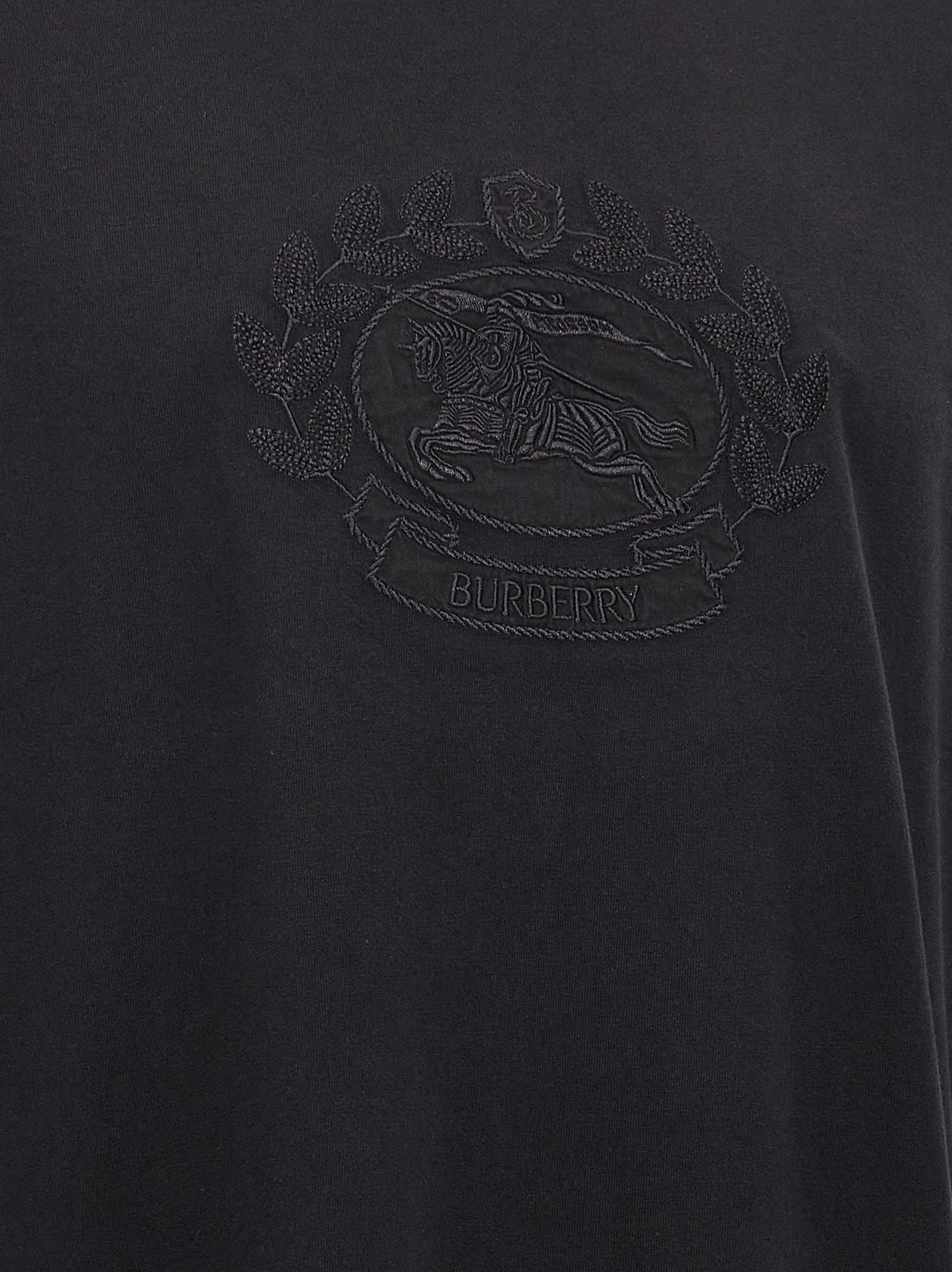 Camiseta de algodón negra de Burberry