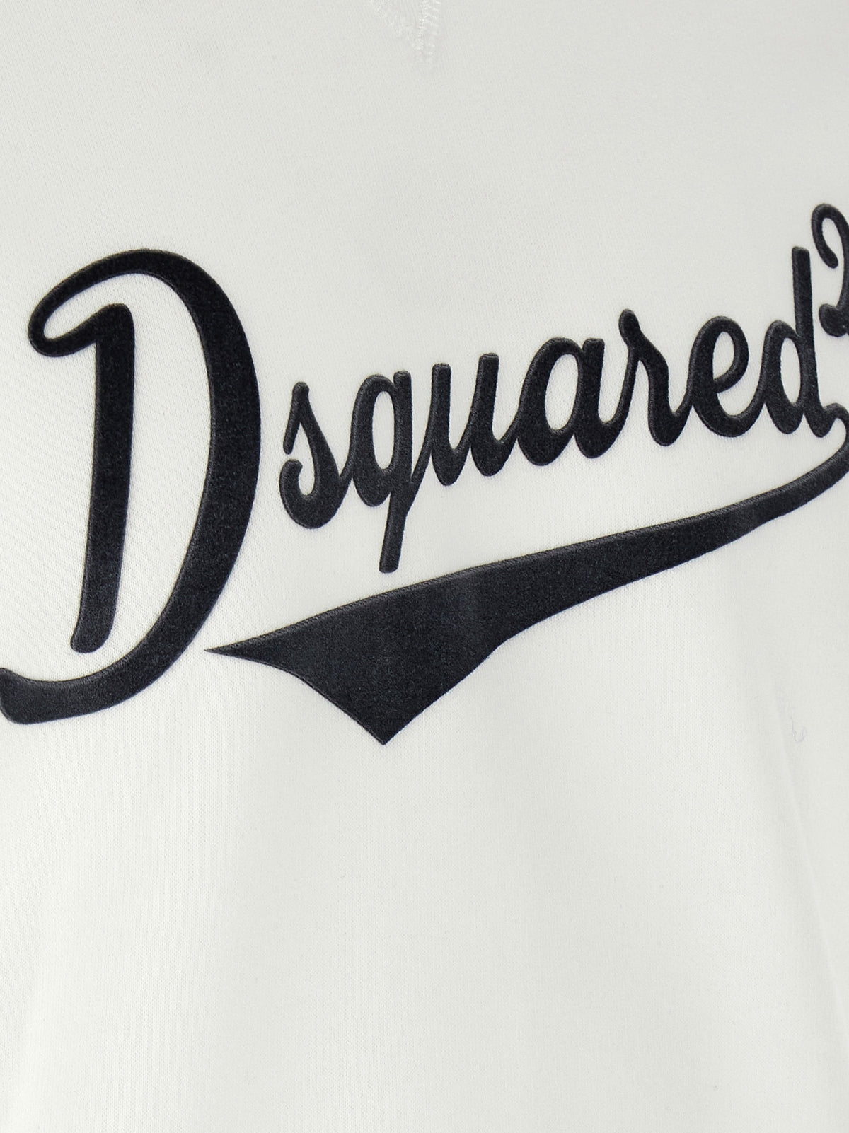 White Cotton Dsquared² Sweatshirt Italian Finish