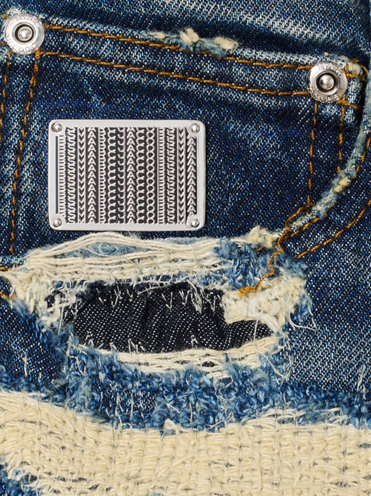 Vaqueros De Algodón Azul Con Corte Recto Marc Jacobs