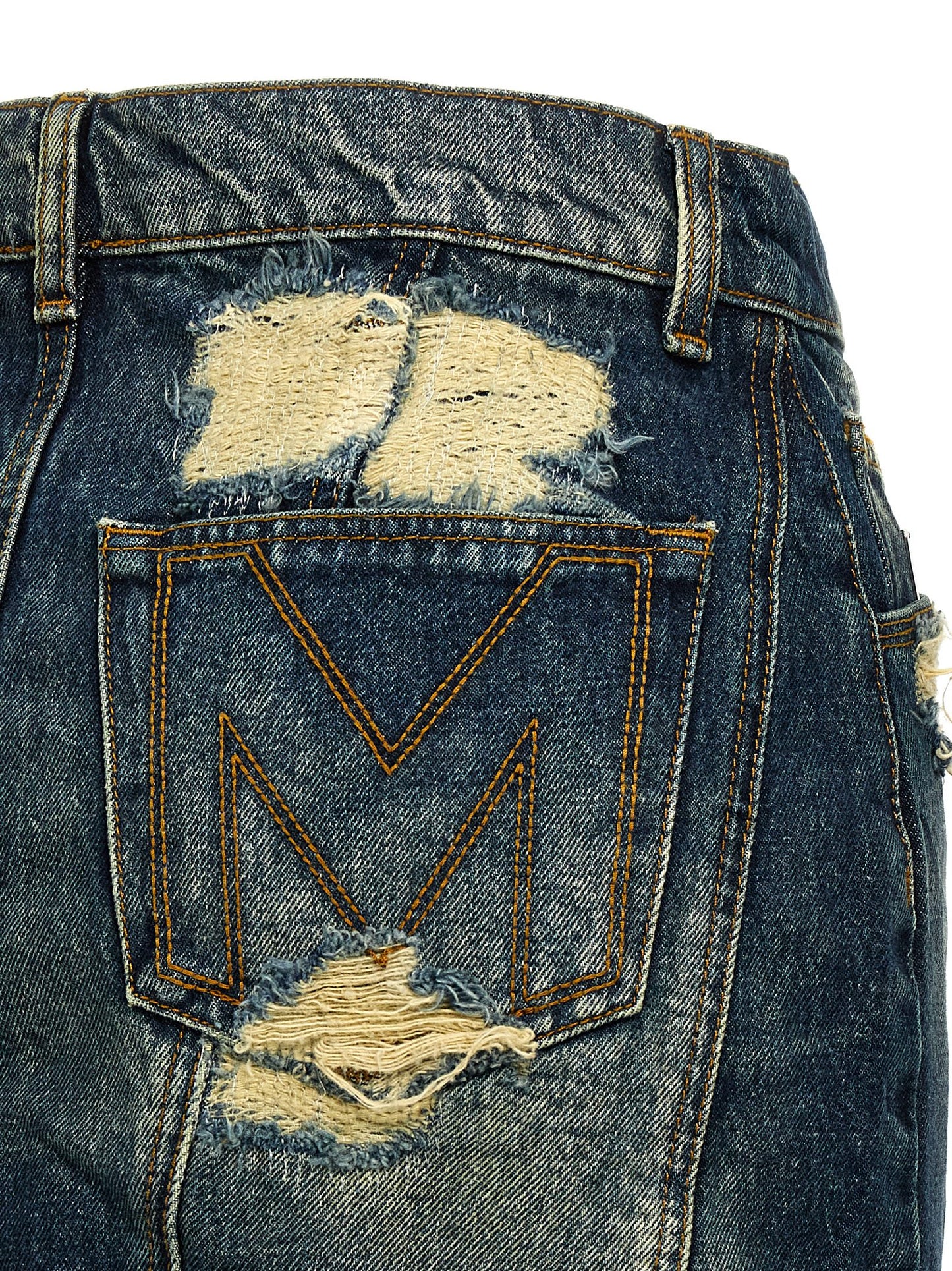 Jupe longue en coton bleu Marc Jacobs