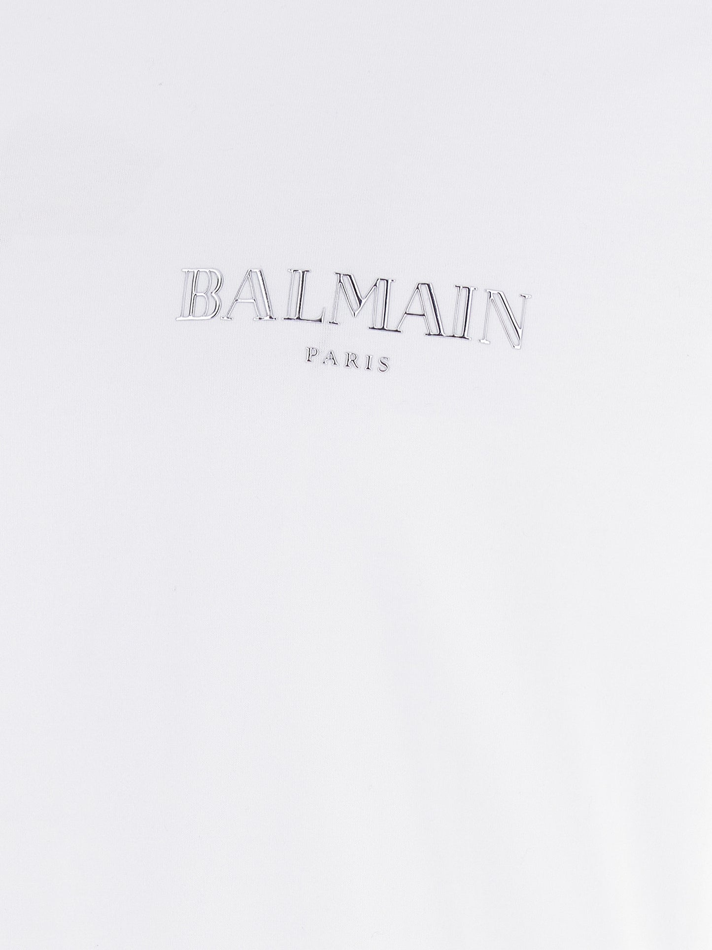 Camiseta Balmain De Algodón Orgánico En Blanco Puro