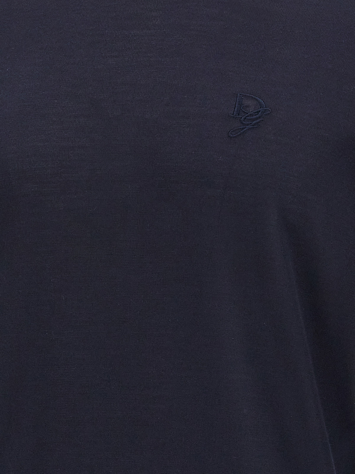 Cárdigan De Seda Azul De Dolce & Gabbana Con Logo Bordado