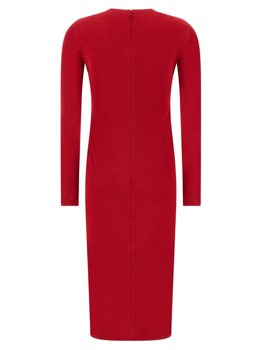 Vestido Midi De Viscosa Multicolor Modelo Versace