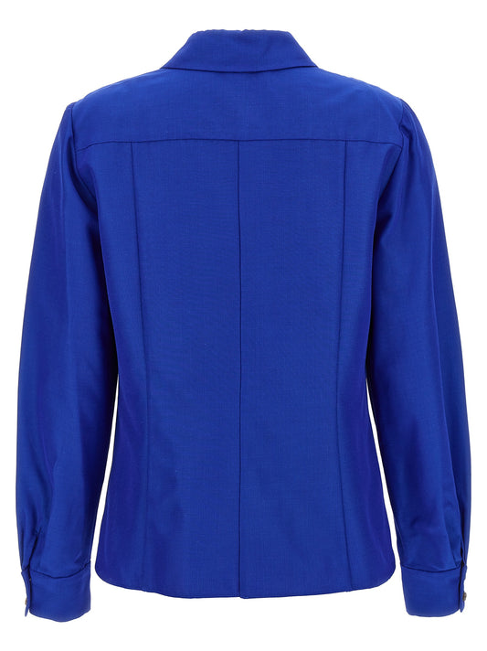 Blusa de algodón azul Carolina Herrera