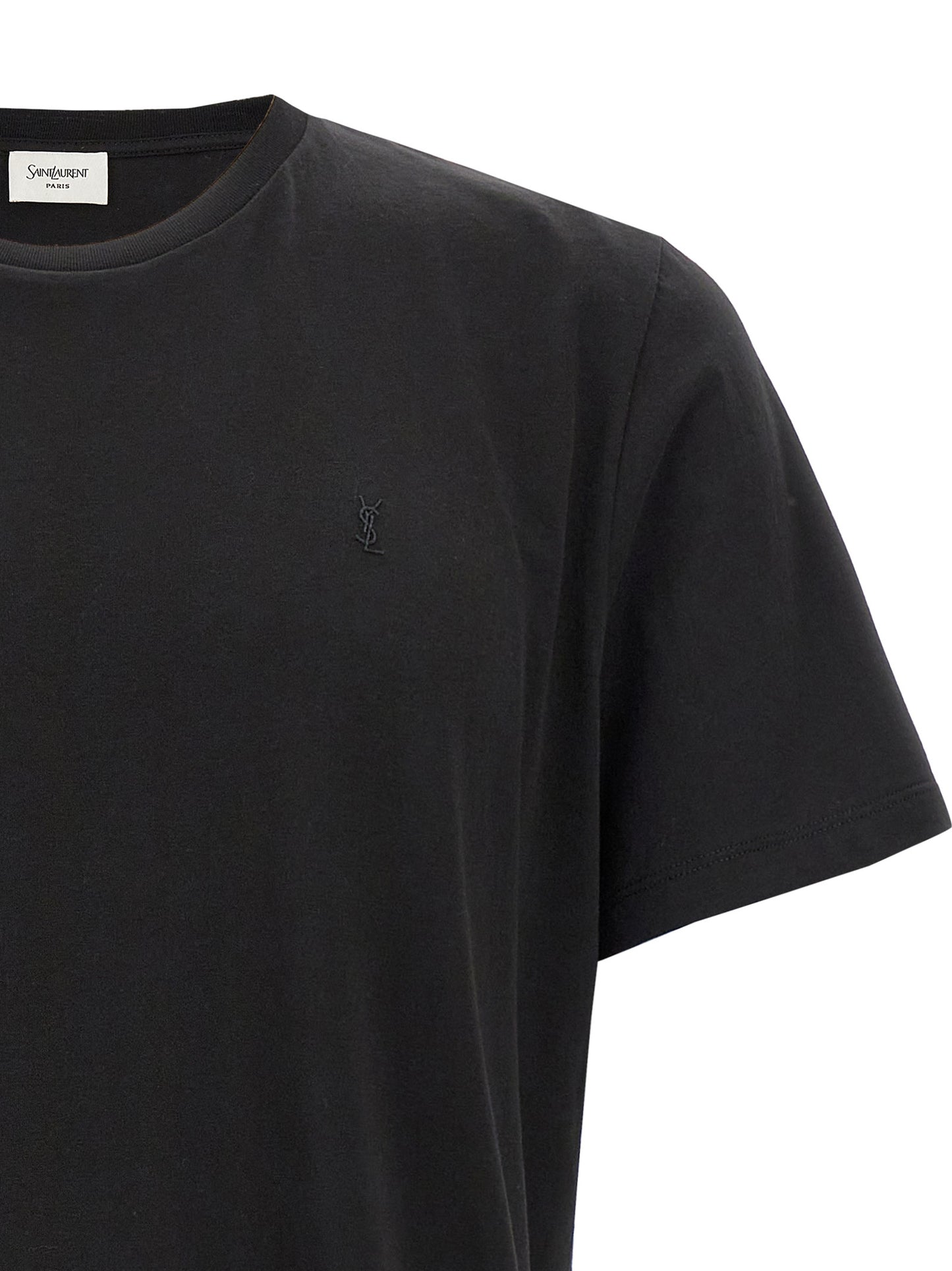 T-shirt Saint Laurent en coton noir