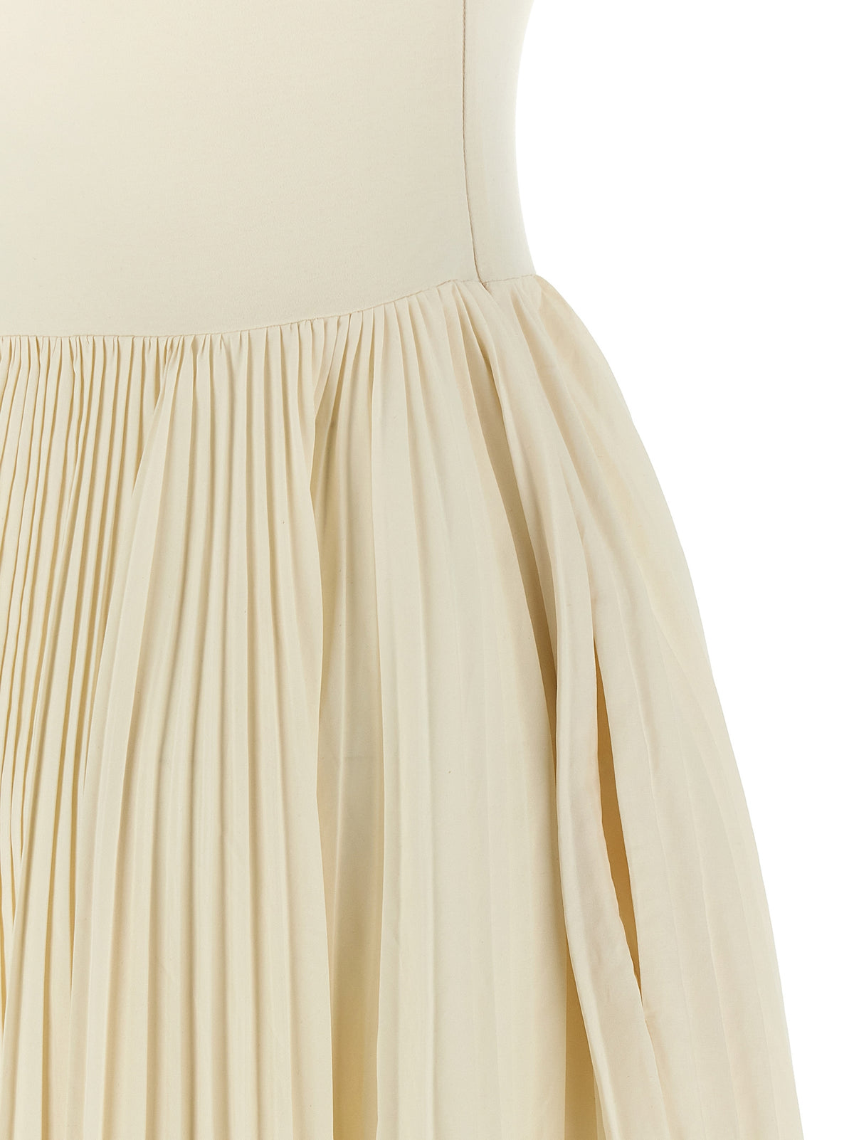 Robe Longue Blanche En Coton Alexander McQueen