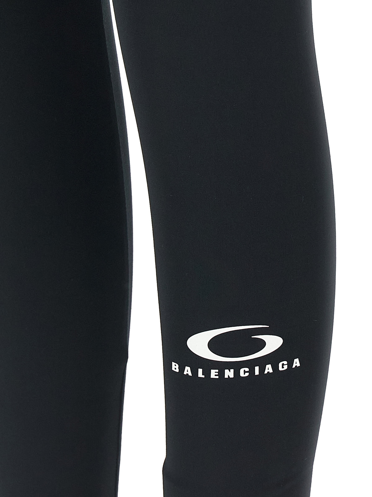 Leggings Balenciaga De Poliéster Negro Ajustado