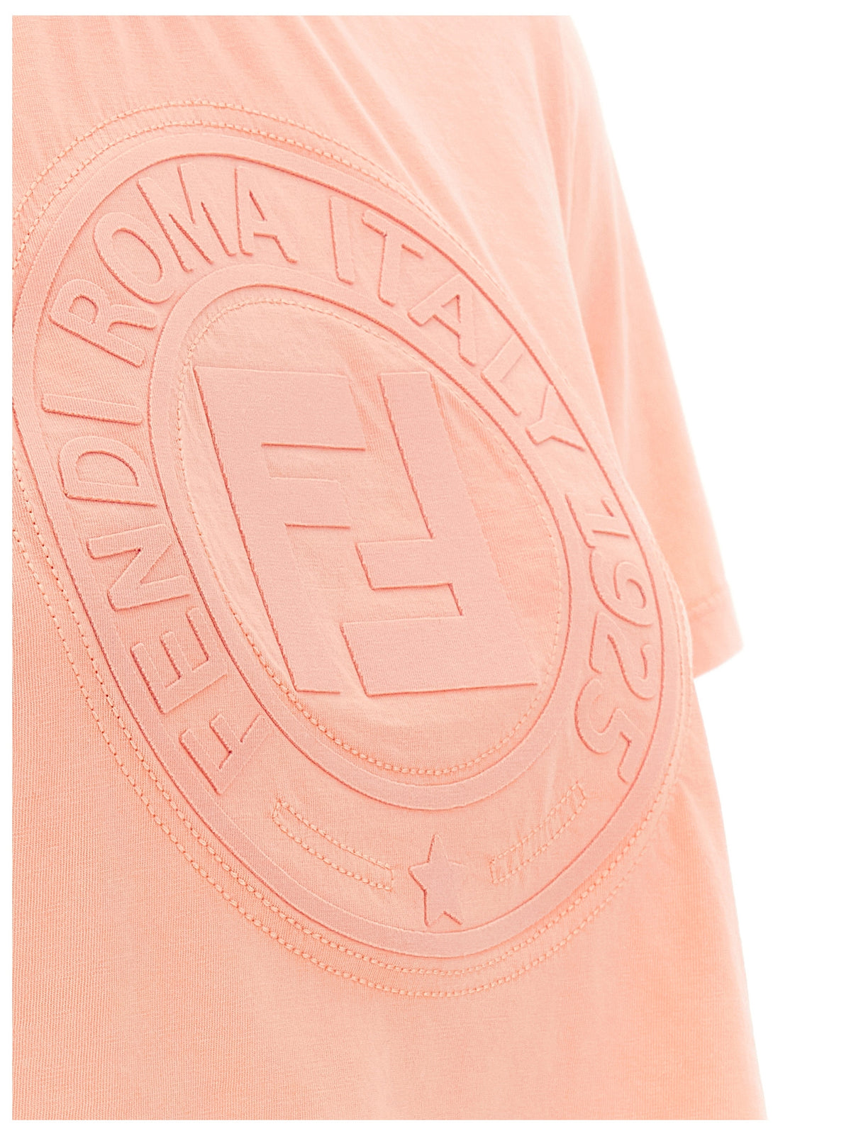 Fendi Multicolor Cotton T-Shirt Straight Silhouette