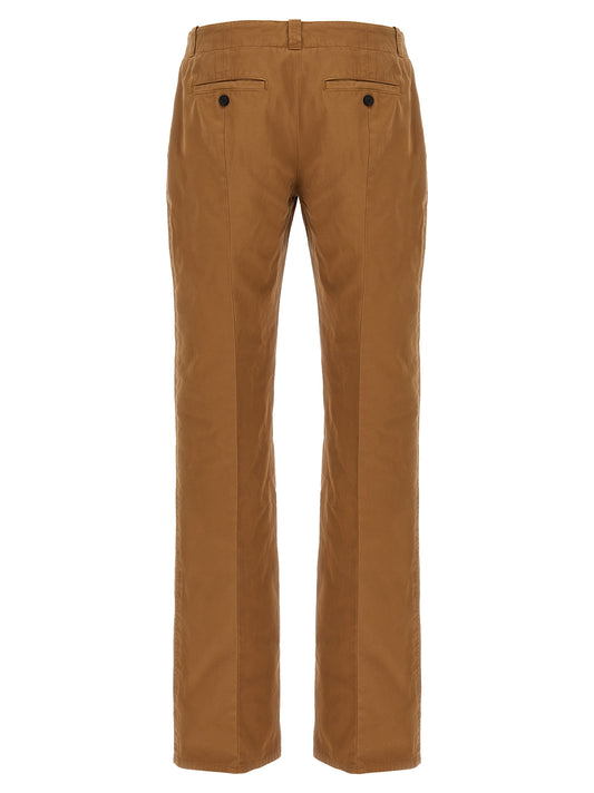 Pantalones chinos Alexander McQueen de algodón marrón