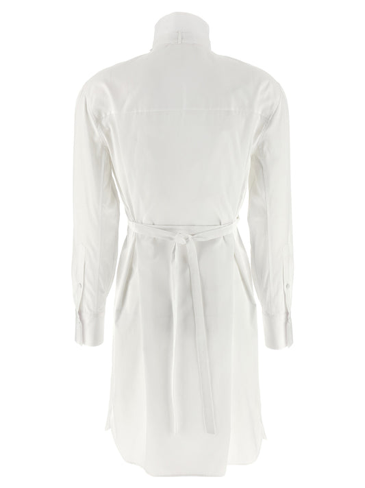 Vestido midi de algodón blanco de Alexander McQueen