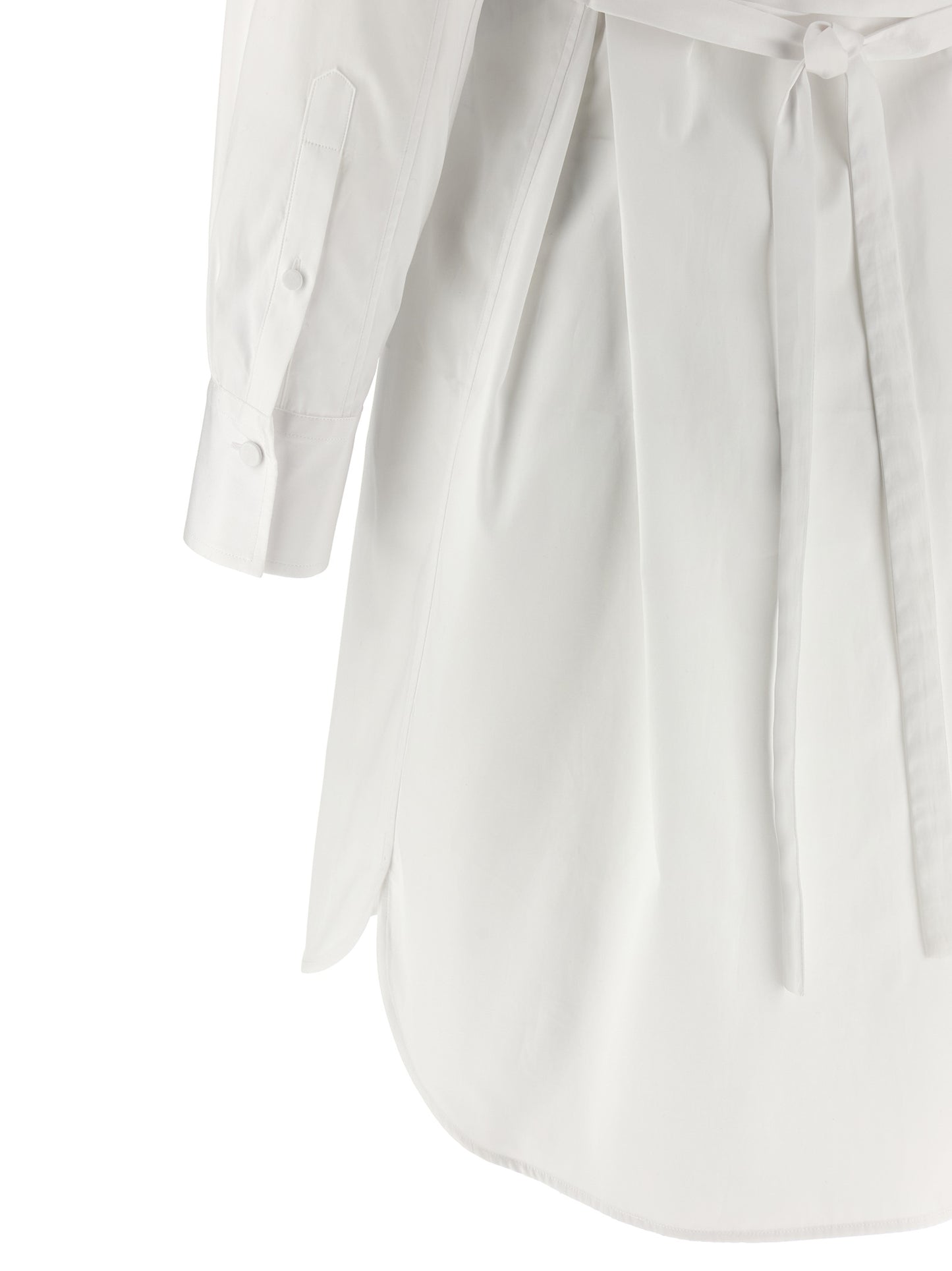 Vestido midi de algodón blanco de Alexander McQueen