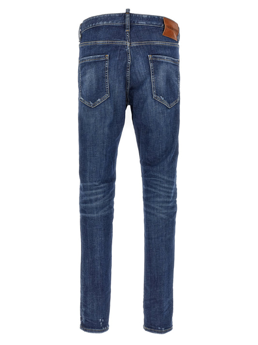 Jeans Dsquared² de algodón azul de corte ajustado