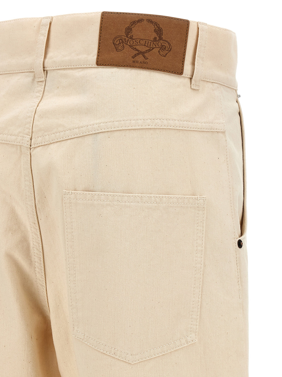 Pantalon décontracté Moschino en coton beige