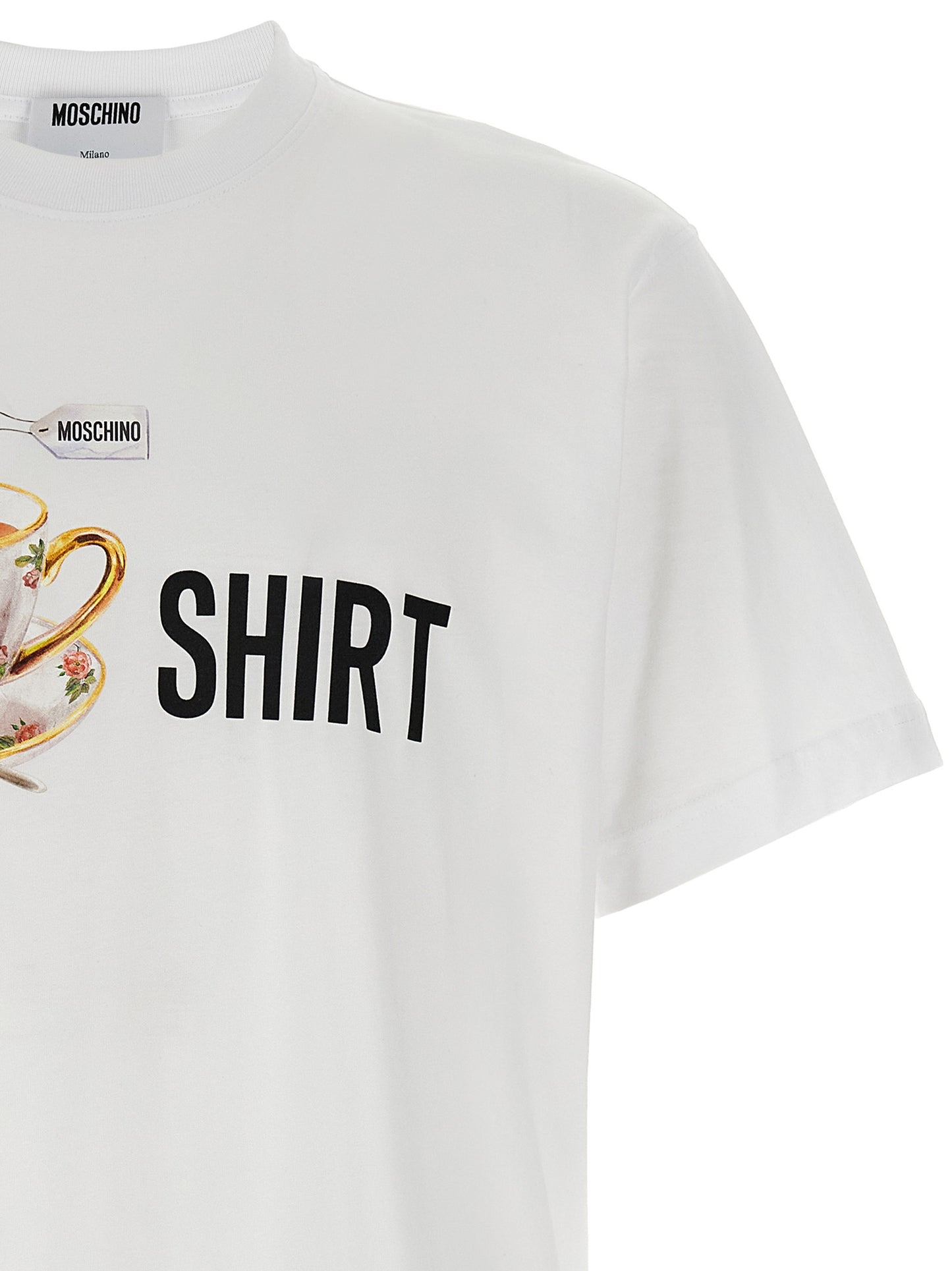 Camiseta Moschino de algodón blanco